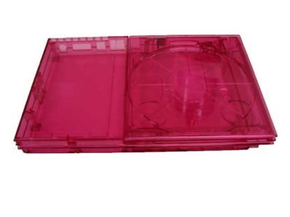 PS2 Slim GhostCase Kit - Clear Pinkish/Red